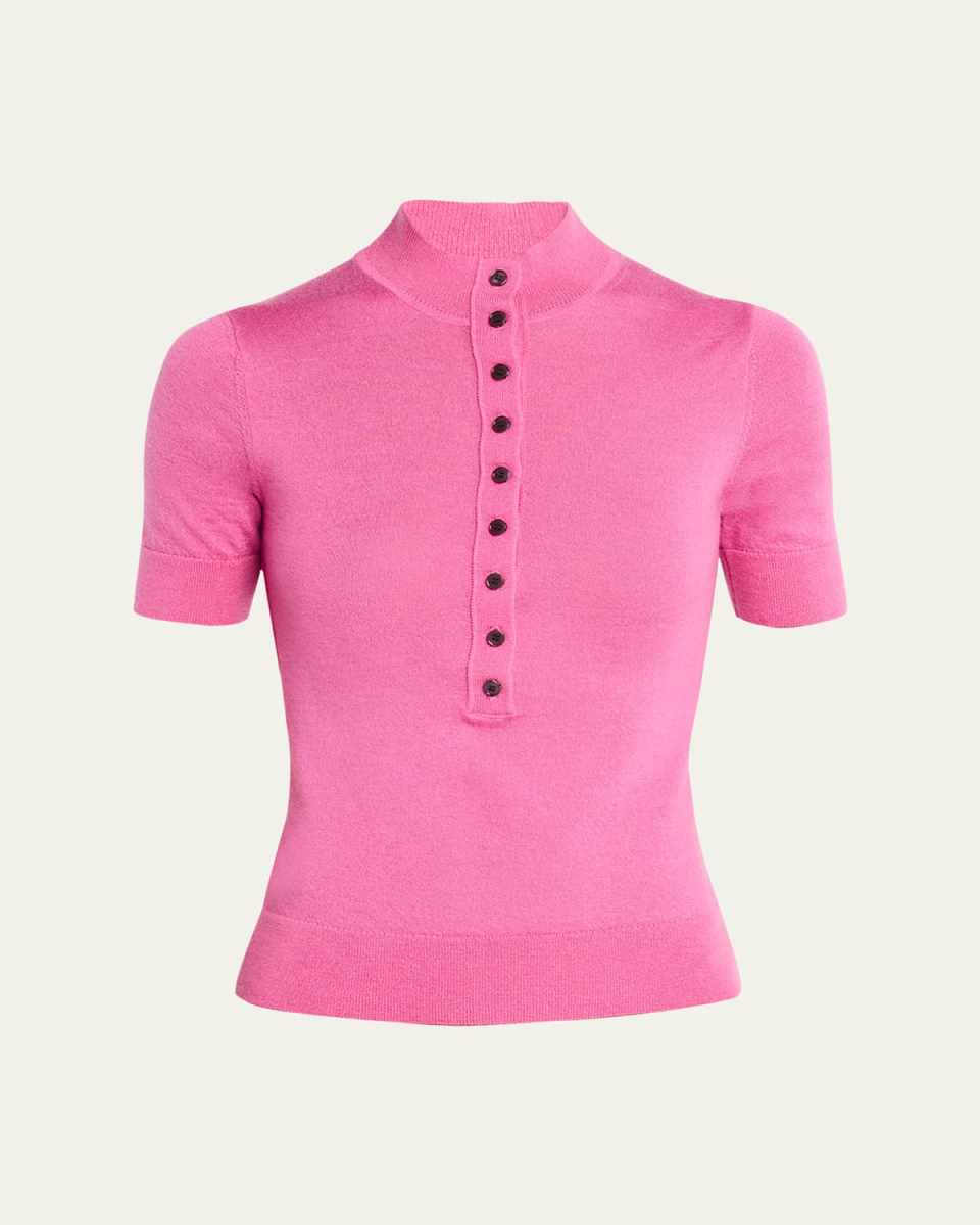 Violette Mock-Neck Cashmere Sweat